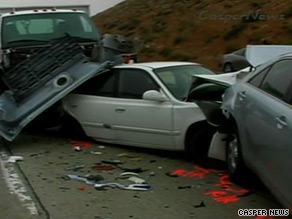 A multi-vehicle wreck stopped traffic on a popular route between Los Angeles and Las Vegas.