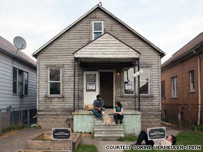 Zeb Smith lies on his front lawn and spends a quiet afternoon with his neighbors.