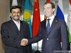 A Tuesday meeting of Mahmoud Ahmadinejad, left, and Dmitry Medvedev has angered Iranian-Americans.