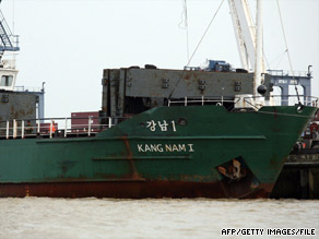 This North Korean ship is known for having carried "proliferation materials," a senior U.S. official says.