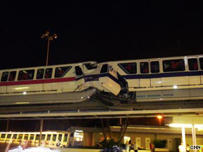 A 2 a.m. ET monorail crash at Disney World killed one person, a park spokesman said.