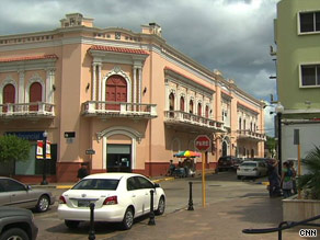 Like most of Puerto Rico, downtown Mayaguez bears signs of its colonial past and its Americanized present.