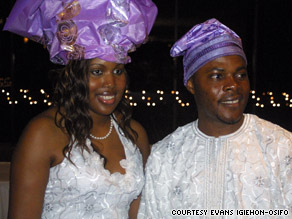 Emeka Aniukwu, of Ebenebe, Nigeria, married Sonya Roberts, an African-American, last month.
