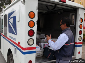 Letter carrier Anthony Ow sorts through mail this week in San Francisco, California.