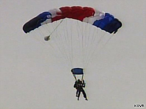 Jumps continue at the Parachute Center, where two parachutists died Sunday.