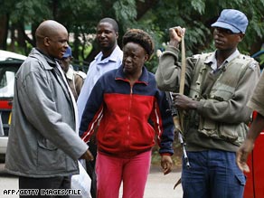 Activist Jestina Mukoko arrives at court in Harare, Zimbabwe, last month.