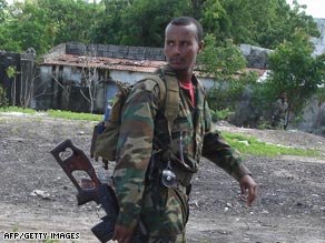 Ethipian troops invaded Somalia in 2006.