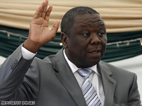 Morgan Tsvanirai reached a power-sharing deal with President Robery Mugabe last September.
