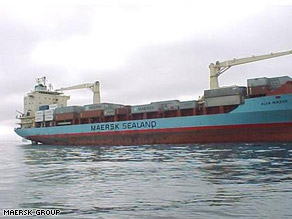 Attackers hijacked the Maersk Alabama, shown here, formerly known as the Alva Maersk.