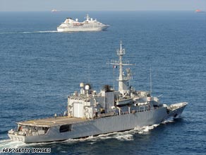 The French frigate Nivose, pictured last year patrolling the Gulf of Aden.