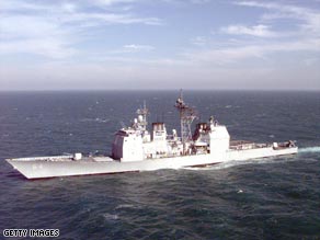 The USS Gettyburg helped stopped a suspected pirate attack, detaining 17 people.