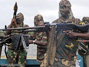 File image shows Movement for the Emancipation of the Niger Delta fighters.