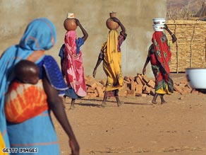 Sudanese women in a refugee camp in southern Chad in March.