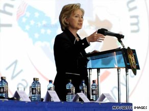 Hillary Clinton urged African nations to trade more within Africa to boost opportunities.