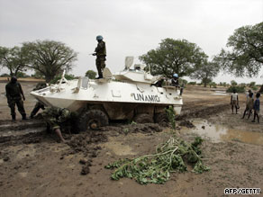 Soldiers with the United Nations Assistance Mission in Darfur (UNAMID) pictured in June.