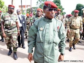 Guinea's military ruler, Capt. Moussa Dadis Camara, seized power in a bloodless coup in December.