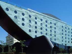 The Unique Hotel with its green-copper facade is just one example of São Paulo's stunning modernist architecture.