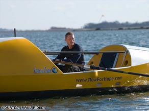 Paul Ridley trained for months before embarking on his solo rowing trip across the Atlantic Ocean.