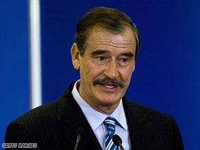 Former Mexico President Vicente Fox says it's time to open the debate on legalizing marijuana.