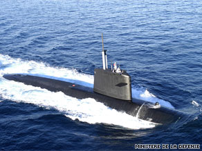 The French navy's Emeraude began patrolling the search area Wednesday morning.