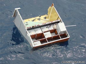 Wreckage from Flight 447 spotted by search teams in the Atlantic last week.