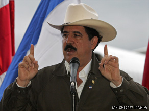 Deposed Honduran President Jose Manuel Zelaya says he must be returned to power.