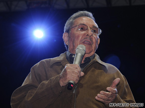 Cuban leader Raul Castro, seen August 10, says he would be willing to talk with the U.S. about political prisoners.