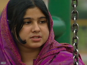 Hina Khan, 14, fled to Pakistan's capital, Islamabad, to escape the Taliban.