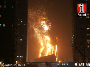 Fred Rice was in the middle of watching fireworks when he saw flames rise from the Mandarin Oriental.