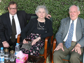 John Solecki is pictured with his parents Rose and Ralph during their visit to Quetta in April 2008.