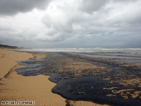 Large stretches of Queensland's coastline are being affected by the oil.