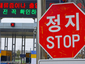 Cross-border gates between North and South Korea were closed on March 9.