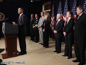 President Obama announces anti-terror strategy on Friday with top administration policy makers present.