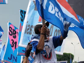 Analysts say that barring a major crisis, Yudhoyono will most likely win a second term.
