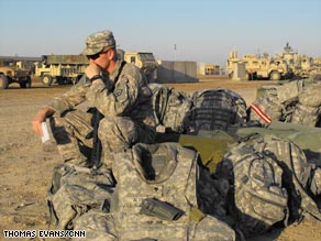 Members of the 4th Engineer Battalion on the cargo plane en route to Kandahar.