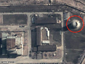 A satellite view of the nuclear facility at Yongbyon.
