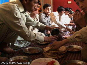 Mohammad Ali, director of the Khpal Kor Foundation orphanage, worries about the boys' future.