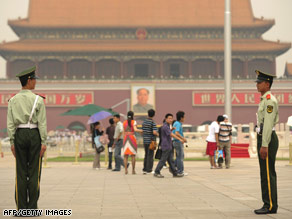Tiananmen Square -- site of the bloody crackdown on pro-democracy protesters in 1989.