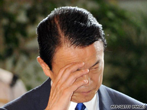 Prime Minister Taro Aso, a former foreign minister, became prime minister in September.