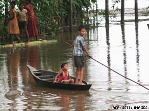 Hundreds of thousands of people have been hit by flooding in eastern India in recent weeks.