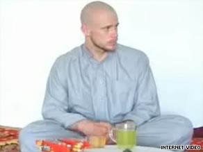 Pfc. Bowe Bergdahl, 23, appears in a video made by his captors, members of the Taliban.