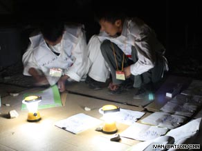 The count began under the poor light created from battery-powered lanterns in Bamiyan province.