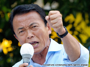 Japanese Prime Minister Taro Aso has approval ratings in the teens.