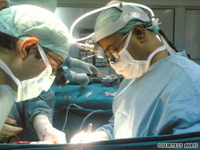 Surgeons in New Dehli, India, operated on the baby when he was 10 days old.