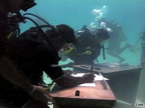 The cabinet of Maldives meets underwater