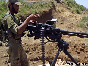 A Pakistani soldier pictured during operations against militants in June. 