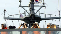 Korean navies exchange fire