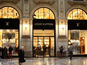 A Louis Vuitton Outlet At Galleria Vittorio Emanuele II, Milan