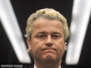 Geert Wilders is a member of parliament for the right-wing Party for Freedom.