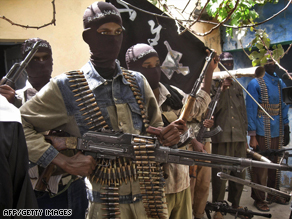 Islamist insurgents display their weaponry in Mogadishu during a parade in mid-January.
